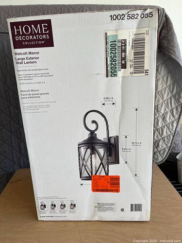 Home Decorators Collection Black Exterior Wall Lantern, Large (1 of 5)