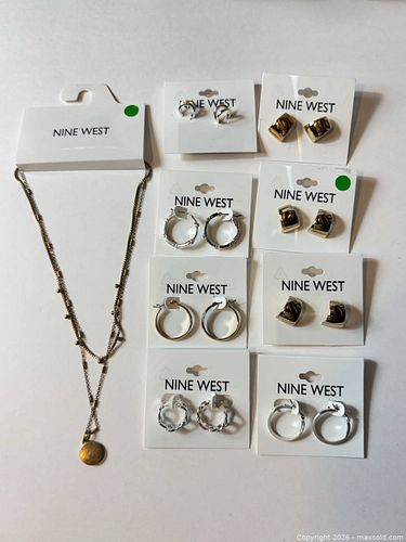 Nine West Earrings & Necklace Lot, 9 Pieces (1 of 8)