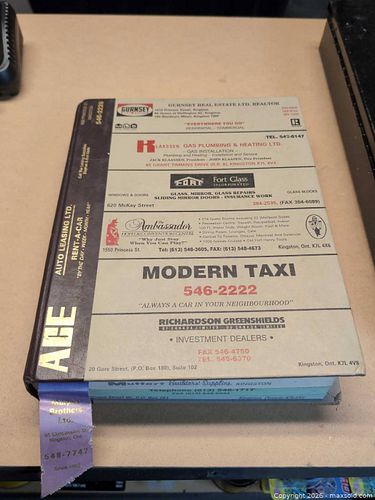 1992 Polk Kingston & District Telephone Directory (Hardbound) (1 of 10)