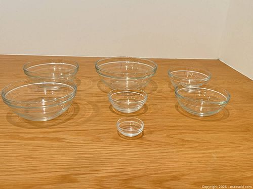 Set of Glass Duralex Bowls (1 of 6)