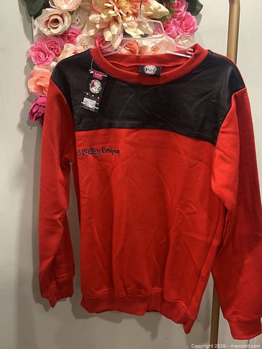 Kush Clothing Company Crewneck Sweatshirt Large Red/Black (1 of 5)