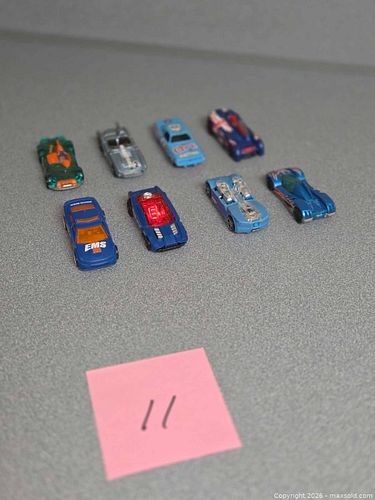 Lot of 10 Blue Die-Cast and Plastic Toy Cars (1 of 3)