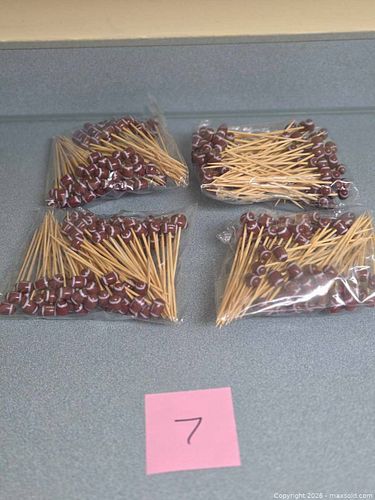 Novelty Football Cocktail Picks with Resin Toppers — 400 pcs (1 of 3)