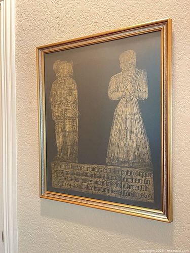 Framed Religious / Historical Effigy Artwork in Gilded Wood Frame (1 of 4)