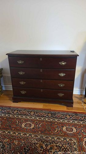 Cherry/Mahogany Dark Brown Veneer 2-Drawer File Cabinet B (1 of 9)