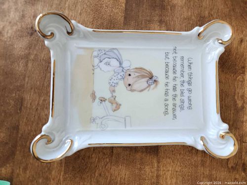 Enesco Precious Moments Porcelain Decorative Tray, 1970s (1 of 5)