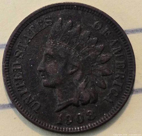 1903 Indian Head Cent, United States One Cent (Philadelphia) (1 of 2)