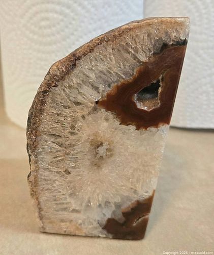 Medium Agate Slice / Geode Display, Polished Front (1 of 3)