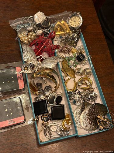 Costume/Fashion Jewelry Lot — Mixed Earrings, Necklaces, Bracelets, Watch (1 of 3)