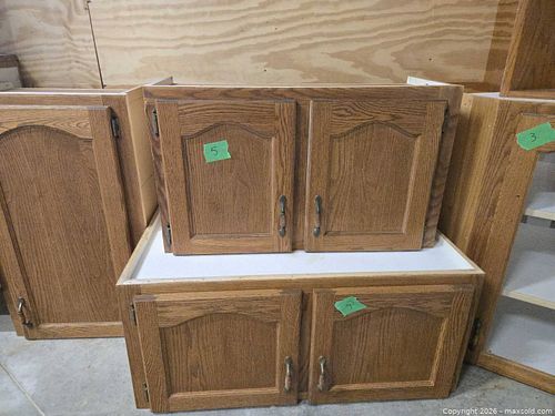 5 Oak upper Kitchen cabinets (1 of 20)