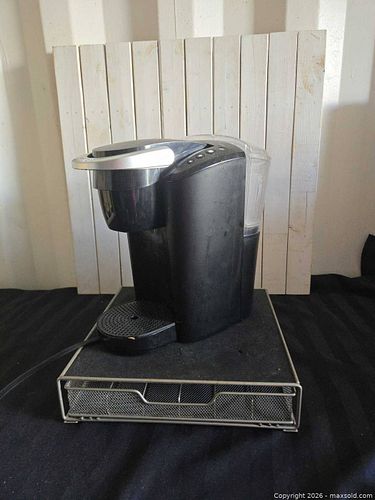 Large Keurig coffee maker with metal stand and drawer  (1 of 6)