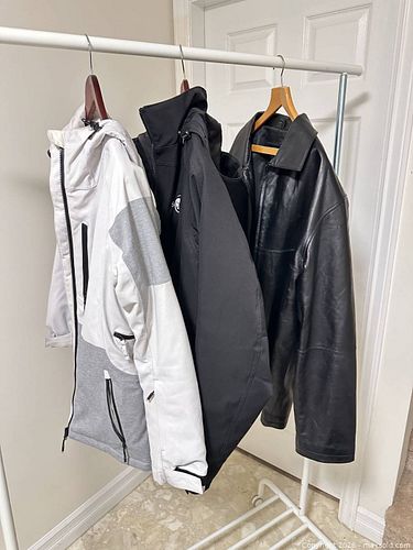 Winter jackets, softshell, and leather-look coat lot (1 of 4)