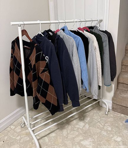 Women's clothing lot: sweaters, fleece, and tops (size XS-M) (1 of 11)