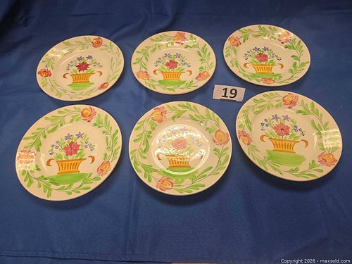 Set of Six French Ceramic Plates (1 of 9)