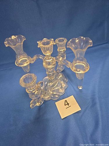 Vintage Cambridge Caprice Candelabra w/2 Bud Vases and 3/Candle Holders (1 of 11)