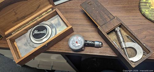 Lot 3 Old Metal Instruments Flexometer Caliper Toyota Tire Guage (1 of 5)