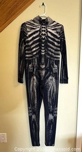 Skeleton Robot 3D Halloween Costume - One Piece Jumpsuit with Back Zipper - Womens Size XL (1 of 7)