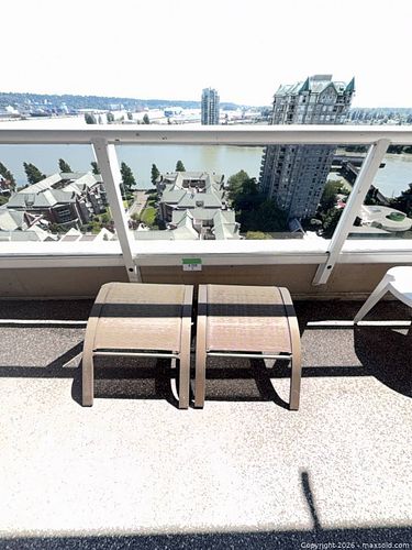 (2x) Tan Patio Footstools with Metal Frames (1 of 9)