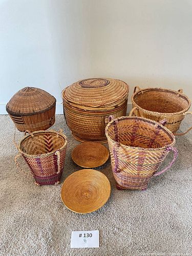 Vintage African Handwoven & Coiled Baskets  (1 of 25)