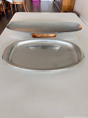 Vintage Italian MCM Alfra Alessi-Style Stainless Pedestal Serving Dish & Melloni Serving Platter (1 of 23)