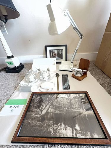 Vintage Office Desk Accessories & Articulated Architect Desk Lamp (1 of 20)