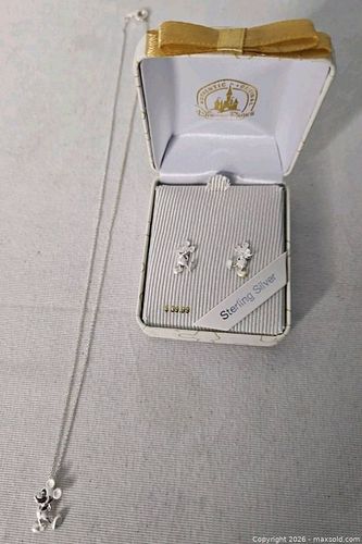 Sterling Mickey Earrings & Necklace (1 of 6)