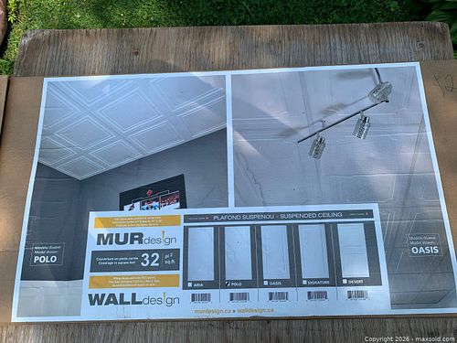 MUR design 2-ft x 4-ft Polo Ceiling Tiles White MDF (4pk) (1 of 6)