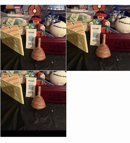 Wooden and Spinning Top, Small Collectible Toys, cheese coin bank  (1 of 3)