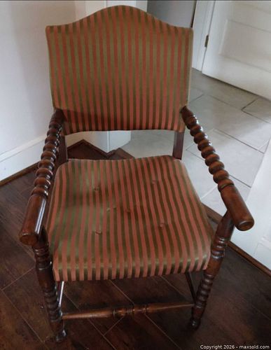 Upholstered bobbin turned armchair (1 of 12)