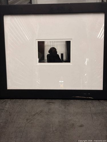 Framed Silhouette Portrait Photograph in Black Wood Frame (1 of 6)