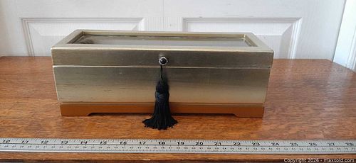 Bombay Company Wood & Glass Watch Box / Jewelry Organizer (1 of 10)
