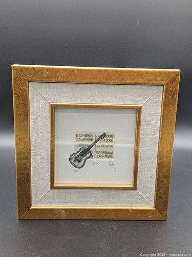 Framed Signed Art Print "Guitar" (1 of 11)
