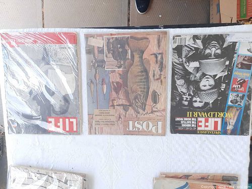 Lot of 3 Vintage LIFE & Saturday Evening Post Magazines (1 of 4)