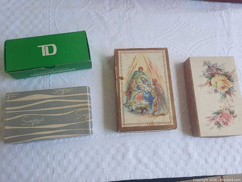 Lot of 4 Vintage Cardboard Decorative Gift & Storage Boxes (1 of 6)