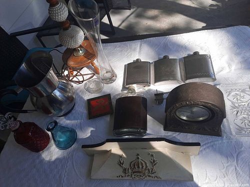 Mixed Vintage Glass & Metal Home Decor Lot (1 of 8)
