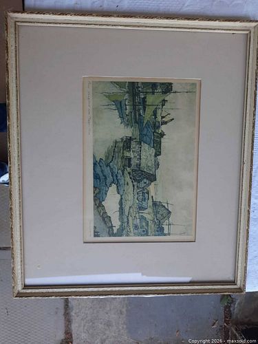 Peggy's Cove Seascape Lithograph by Honsansky, Framed (1 of 5)
