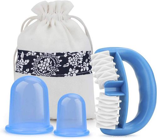 Cupping and Massage Roller Set with Drawstring Storage Bag (1 of 7)