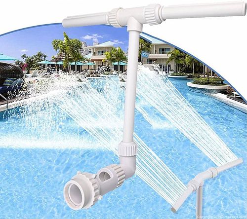 White ABS Pool Fountain Nozzle Universal Adapter (1 of 4)