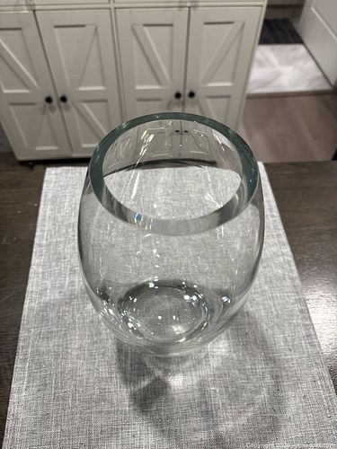 Large Clear Glass Vase, Modern/Tall (1 of 3)