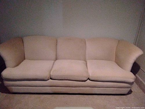 Beige/Cream 3-Seater Fabric Sofa, Modern/Contemporary (1 of 7)