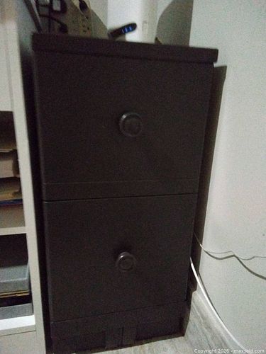 Dark Brown Wood 2-Drawer Modern Filing/Storage Cabinet (1 of 7)