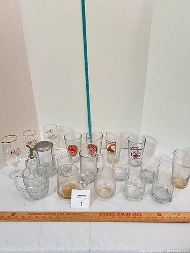 Assorted Branded Beer & Whiskey Glasses and Steins (11-20) - D (1 of 12)