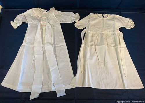 Clydella Ivylane Embroidered Cotton Christening Gown, Long (1 of 9)
