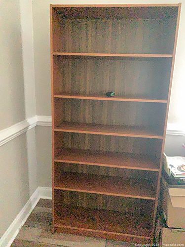 Brown Laminated Particleboard/MDF Bookshelf, 6 Fixed Shelves (1 of 7)