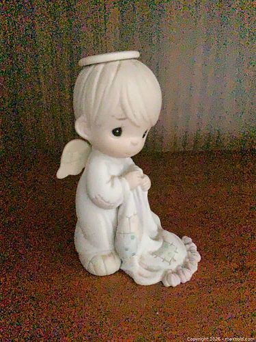 Precious Moments Porcelain Boy Angel Figurine (Small) (1 of 4)