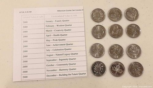 2000 Canadian Millennium Quarter Set  (1 of 5)