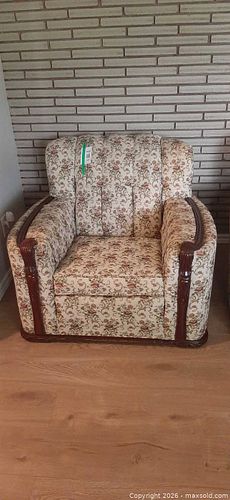 (A) Stunning floral tapestry vintage armchair  (1 of 9)
