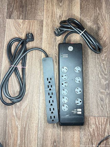 GE Black Surge Protector / Power Strip with 2 USB Ports (1 of 1)