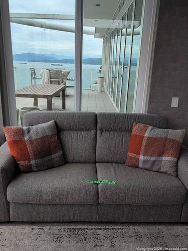 Gray Fabric 3-Seater Sofa / Couch, L83" x D39" x H24" (1 of 16)