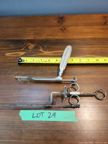 Vintage tonsil guillotine and tonsil snare surgical instruments (1 of 7)